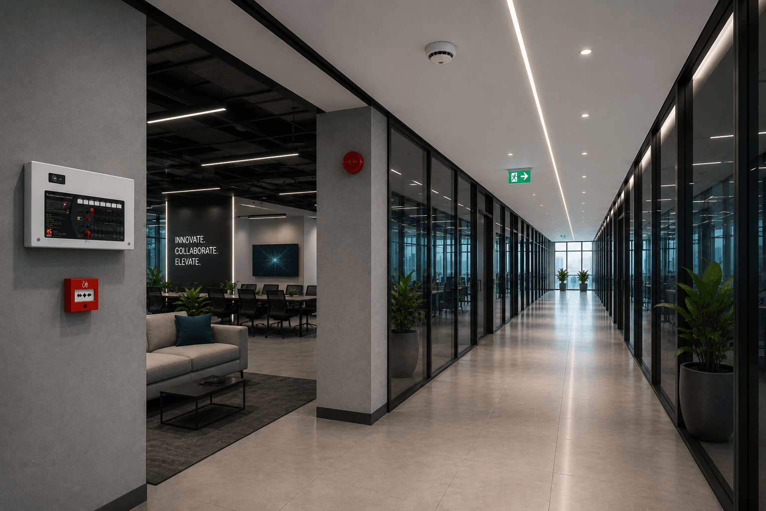 Commercial office security installation