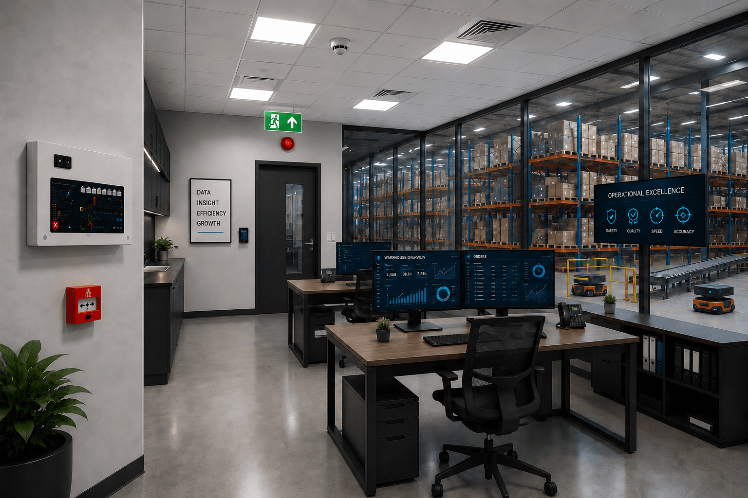 Industrial warehouse emergency systems