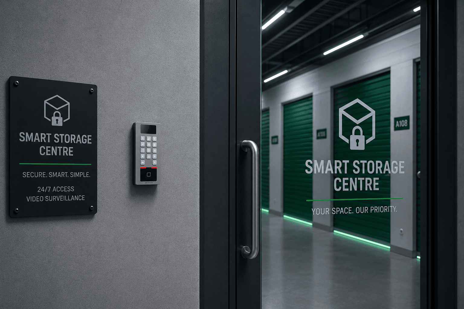 Internal smart storage centre access control keypad