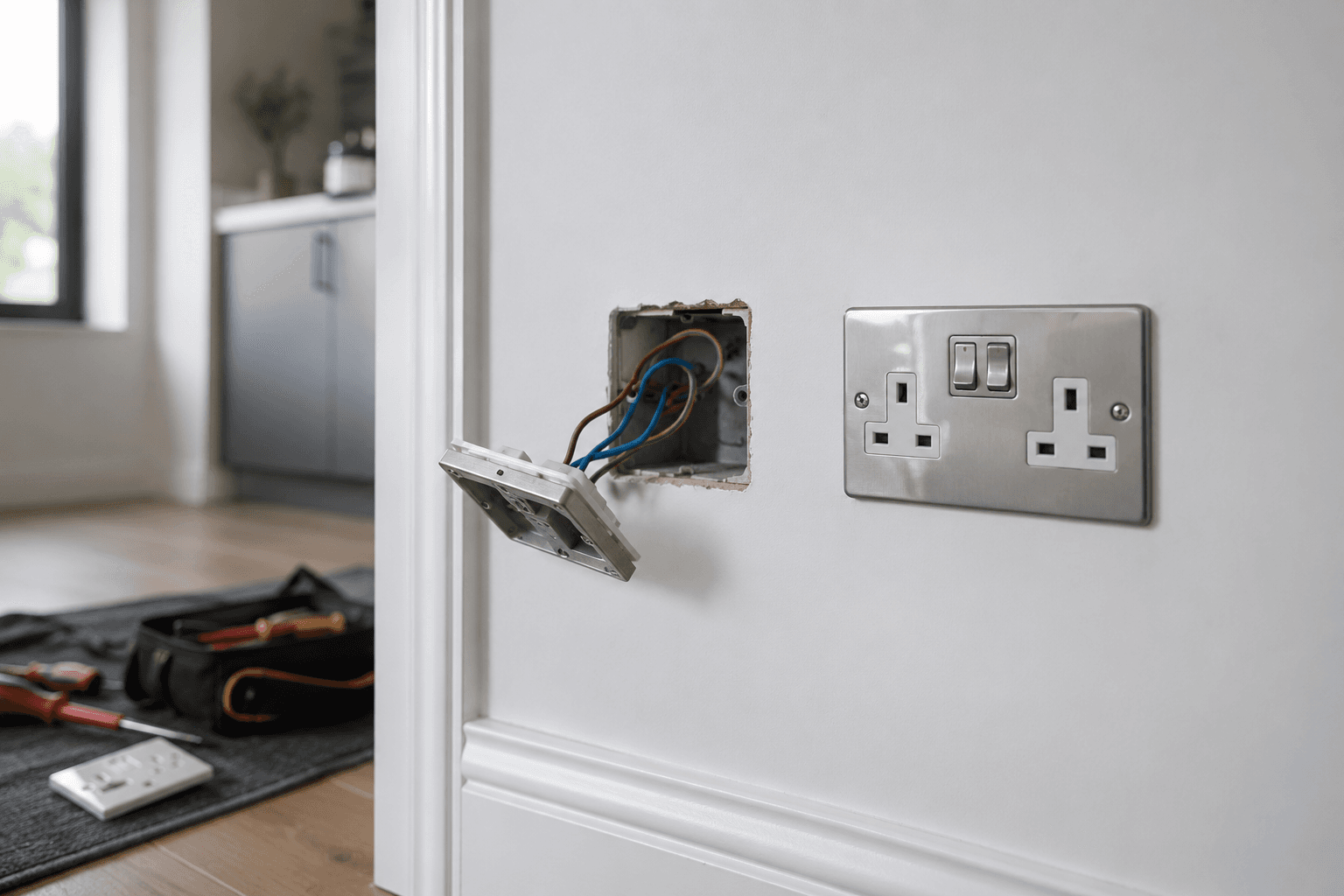 Minor electrical works supporting building system installation