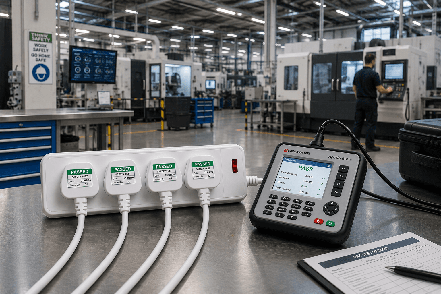 Portable appliance testing in a commercial environment